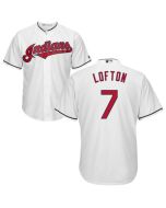 indians #7 Kenny Lofton White New Cool Base Stitched MLB Jersey