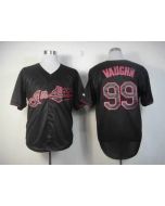 indians #99 Ricky Vaughn Black Fashion Stitched MLB Jersey