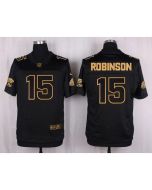 Jaguars #15 Allen Robinson Black Men's Stitched NFL Elite Pro Line Gold Collection Jersey