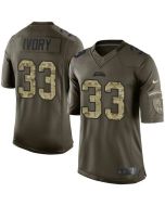 Jaguars #33 Chris Ivory Green Youth Stitched NFL Limited Salute to Service Jersey