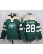 Jets #28 Curtis Martin Green Player Pullover NFL Hoodie