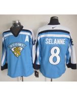Jets #8 Teemu Selanne Light Blue Throwback Stitched NHL Jersey