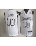 Lakers #10 Steve Nash White Big Color Fashion Stitched NBA Jersey