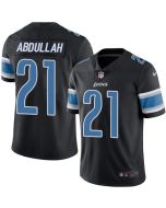 Lions #21 Ameer Abdullah Black Men's Stitched NFL Limited Rush Jersey