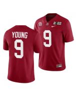 Men's Alabama Crimson Tide #9 Bryce Young 2022 Patch Red College Football Stitched Jersey