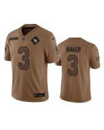 Men's Arizona Cardinals #3 Budda Baker 2023 Brown Salute To Service Limited Stitched Football Jersey