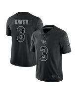 Men's Arizona Cardinals #3 Budda Baker Black Reflective Limited Stitched Football Jersey