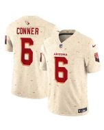 Men's Arizona Cardinals #6 James Conner Cream Rivalries Collection F.U.S.E. Vapor Limited Stitched Jersey