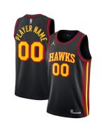 Men's Atlanta Hawks Black Swingman Statement Edition Custom Jersey (Black)