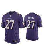 Men's Baltimore Ravens #27 J.K. Dobbins Purple Limited Jersey