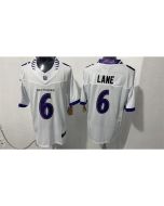 Men's Baltimore Ravens #6 Ja'Kobi Lane White 2026 Vapor F.U.S.E. Limited Jersey