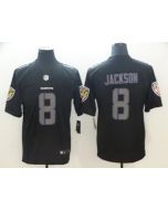 Men's Baltimore Ravens #8 Lamar Jackson Black 2018 Impact Limited Stitched NFL Jersey