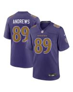 Men's Baltimore Ravens #89 Mark Andrews Purple Alternate Game Jersey