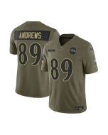 Men's Baltimore Ravens #89 Mark Andrews Olive 2025 Salute to Service Retired Limited Jersey (Olive)