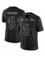 Men's Baltimore Ravens #9 Justin Tucker Black 2026 Salute to Service Vapor F.U.S.E. Limited Jersey