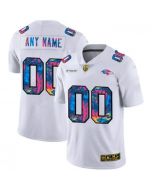 Men's Baltimore Ravens ACTIVE PLAYER Custom 2020 White Crucial Catch Limited Stitched Jersey