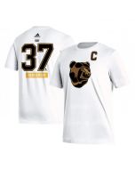 Men's Boston Bruins #37 Patrice Bergeron White Reverse Retro T-Shirt