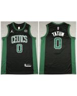 Men's Boston Celtics #0 Jayson Tatum 75th Anniversary Black Stitched Basketball Jersey