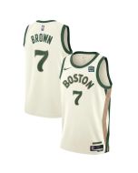 Men's Boston Celtics #7 Jaylen Brown Cream 2023-24 City Edition Stitched Basketball Jersey