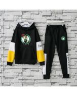 Men's Boston Celtics Gold 2019 Black Tracksuits Hoodie Suit