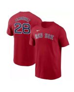 Men's Boston Red Sox #28 J.D. Martinez Red T-Shirt