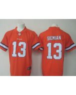 Men's Broncos #13 Trevor Siemian Orange Limited Rush Stitched NFL Jersey