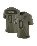 Men's Buffalo Bills #0 Keon Coleman Olive 2025 Salute to Service Retired Limited Jersey