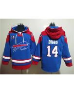 Men's Buffalo Bills #14 Stefon Diggs Red/Blue Ageless Must-Have Lace-Up Pullover Hoodie