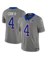Men's Buffalo Bills #4 James Cook III Gray Nickel City Vapor F.U.S.E. Limited Jersey