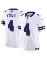 Men's Buffalo Bills #4 James Cook White 2023 F.U.S.E. Vapor Untouchable Limited Stitched Football Jersey