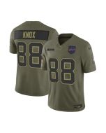 Men's Buffalo Bills #88 Dawson Knox Olive 2025 Salute to Service Retired Limited Jersey (Olive)