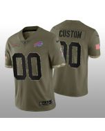 Men's Buffalo Bills ACTIVE PLAYER Custom Olive 2022 Salute To Service Limited Stitched Jersey