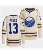 Men's Buffalo Sabres #13 Mark Pysyk 2022 Cream Heritage Classic Stitched Jersey