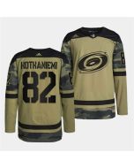Men's Carolina Hurricanes #82 Jesperi Kotkaniemi 2022 Camo Military Appreciation Night Stitched Jersey