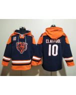 Men's Chicago Bears #10 Chase Claypool Navy Ageless Must-Have Lace-Up Pullover Hoodie