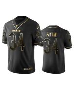 Men's Chicago Bears #34 Walter Payton Black 2019 Golden Edition Limited Stitched NFL Jersey