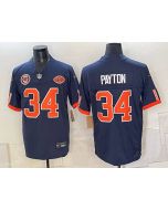 Men's Chicago Bears #34 Walter Payton Navy With Patch 2026 Rivalries Collection Vapor F.U.S.E. Limited Jersey (Style 3)