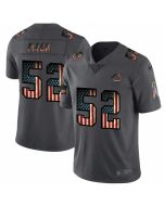 Men's Chicago Bears #52 Khalil Mack Grey 2019 Salute To Service USA Flag Fashion Limited Stitched NFL Jersey