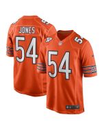 Men's Chicago Bears #54 Logan Jones Orange 2026 NFL Draft Game Jersey