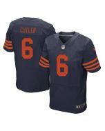 Men's Chicago Bears #6 Jay Cutler 1940s Navy Blue Throwback Stitched Jersey