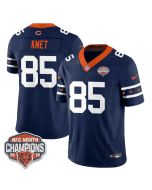 Men's Chicago Bears #85 Cole Kmet Navy 2025 Champions Vapor F.U.S.E. Limited Jersey (Style 2)