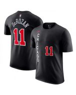 Men's Chicago Bulls #11 Demar Derozan Black 2023/24 City Edition Name & Number T-Shirt