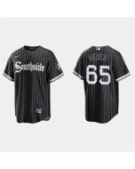 Men's Chicago White Sox #65 Codi Heuer Black 2021 City Connect Cool Base Stitched Jersey