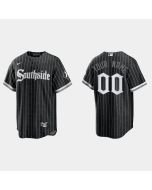 Men's Chicago White Sox Customized Black 2021 City Connect Cool Base Stitched Jersey