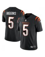 Men's Cincinnati Bengals #5 Tee Higgins Black Vapor Untouchable Limited Stitched Jersey