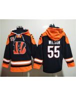 Men's Cincinnati Bengals #55 Logan Wilson Orange/Black Ageless Must-Have Lace-Up Pullover Hoodie
