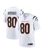Men's Cincinnati Bengals #80 Andrei Iosivas White Team Game Jersey