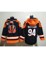 Men's Cincinnati Bengals #94 Sam Hubbard Orange/Black Ageless Must-Have Lace-Up Pullover Hoodie