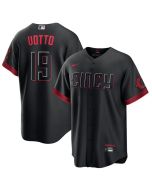 Men's Cincinnati Reds #19 Joey Votto 2023 City Connect Cool Base Stitched Baseball Jersey