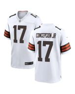 Men's Cleveland Browns #17 KC Concepcion White 2026 NFL Draft Game Jersey